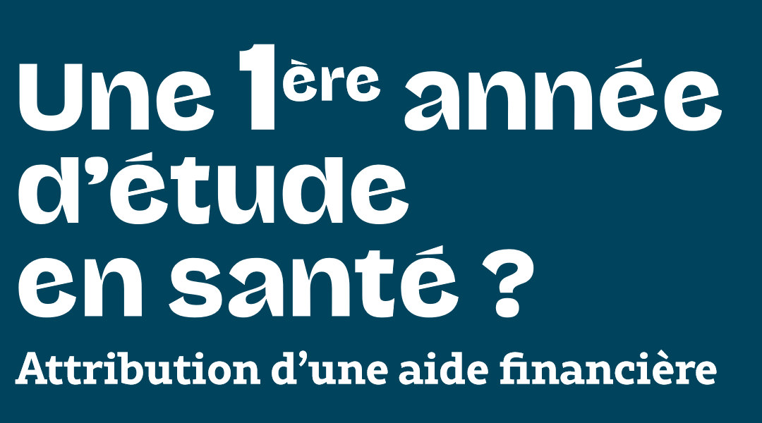 ÉTUDE DE SANTÉ & AIDE FINANCIÈRE